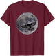 Moon Crow Gift Halloween Night Scary Bird Raven T-Shirt - T-Shirt | Maroon