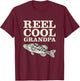 Reel Cool Grandpa Fishing Fathers Day T-Shirt - T-Shirt | Maroon
