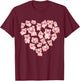 Pig Shirts Girls Kids Heart Shape Poses Cute Pig T-Shirt - T-Shirt | Maroon