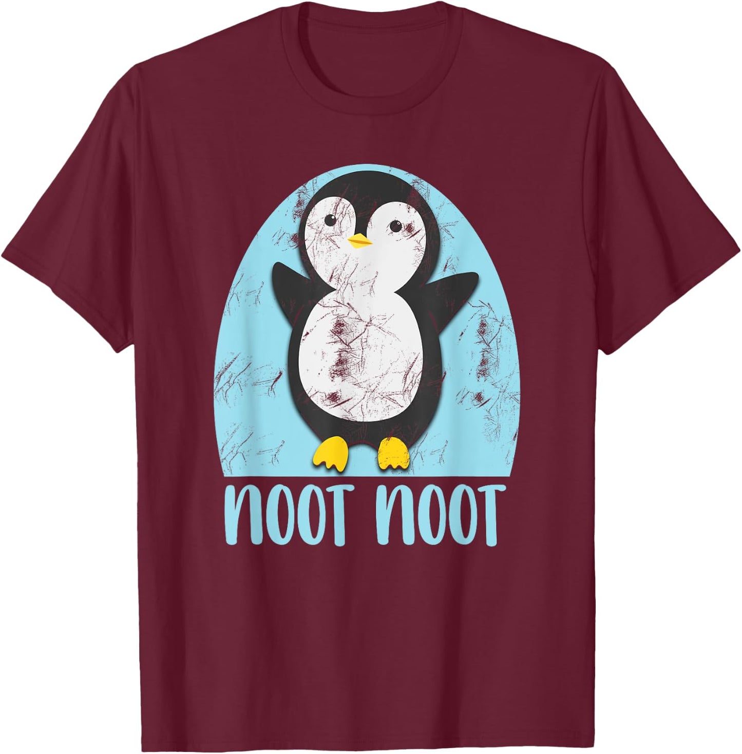 Noot Noot Funny Penguin Bird Sound Christmas Winter Penguin T-Shirt - T-Shirt | Maroon