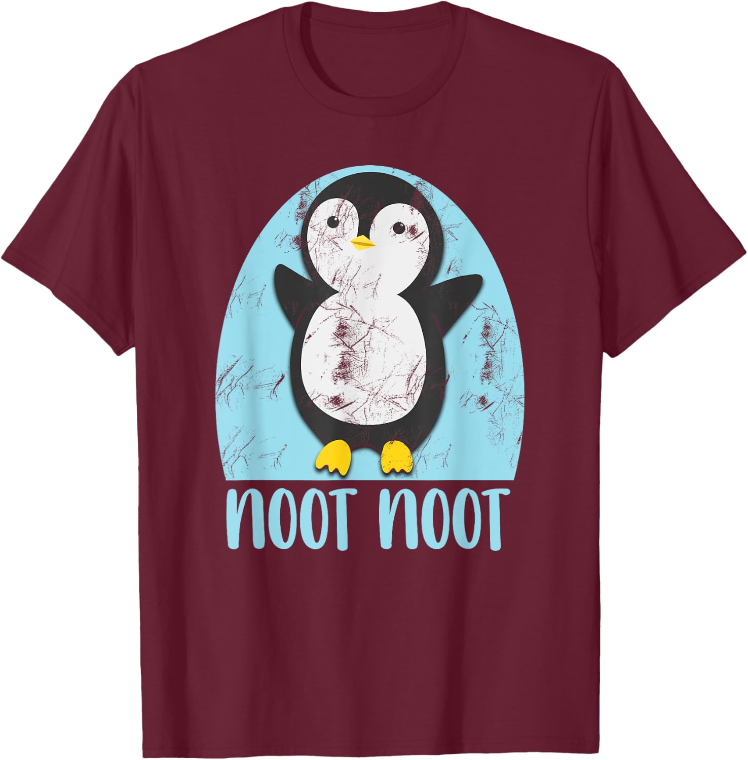 Noot Noot Funny Penguin Bird Sound Christmas Winter Penguin T-Shirt - T-Shirt | Maroon