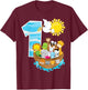 Noah's Ark Birthday Party 1st Birthday 1 Year Old Toddler T-Shirt - T-Shirt | Maroon