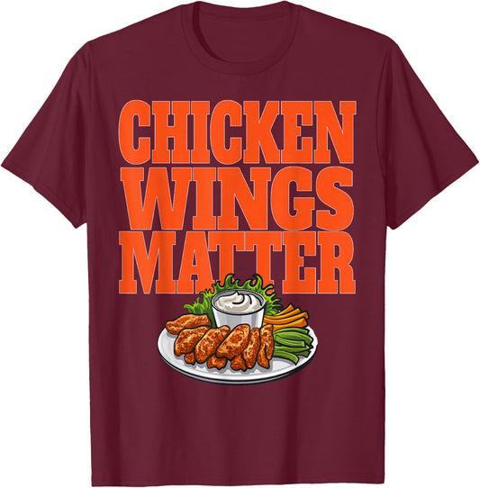 Anti Cuomo Chicken Wings Matter Buffalo Wings Football T-Shirt - T-Shirt | Maroon