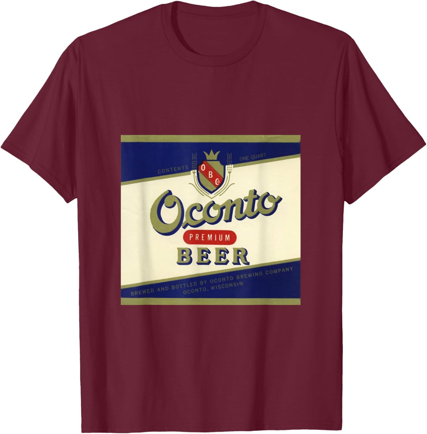 Oconto Beer T-Shirt - T-Shirt | Maroon