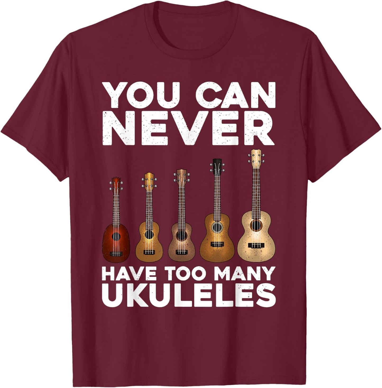 Funny Ukulele Art Women Ukulele Lover Ukulele Player T-Shirt - T-Shirt | Maroon
