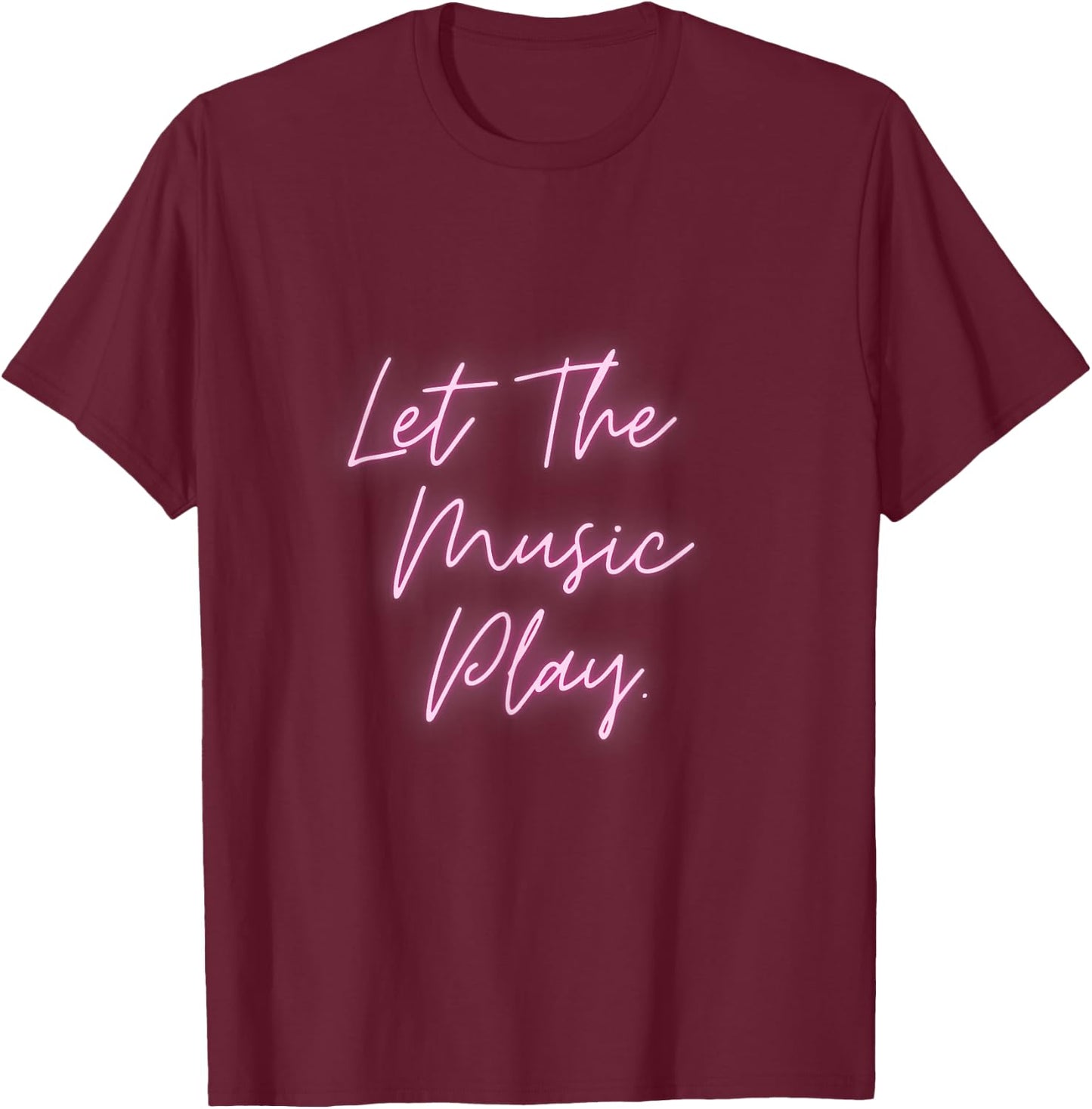 80s Music Neon Free Style T-Shirt - T-Shirt | Maroon