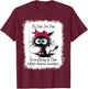 Funny Black Cat Its Fine I'm Fine Multiple Myeloma Bleached Men Women Kids T-Shirt - T-Shirt | Maroon