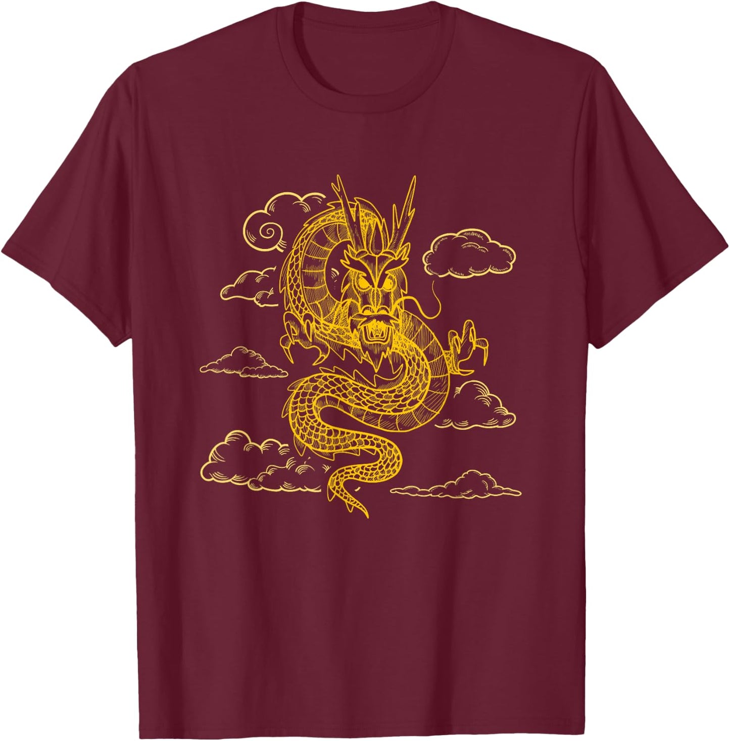 Chinese Dragon T-Shirt - T-Shirt | Maroon