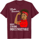 Stroke Survivor Indestructible Warrior Awareness T-Shirt - T-Shirt | Maroon