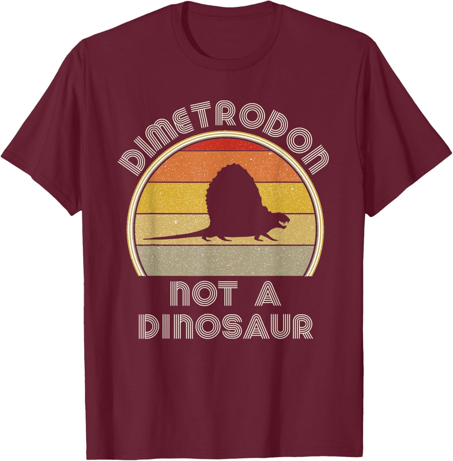 Dimetrodon Dinosaur Fact Funny Paleontology Stuff For Adults T-Shirt - T-Shirt | Maroon
