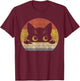 Cute Cat Shirt Retro Cat Owner Funny Cat Lovers Women Kids T-Shirt - T-Shirt | Maroon