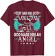 God Made My Dad An Angel Truck Driver Shirt Trucker Memorial T-Shirt - T-Shirt | Maroon