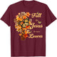 Fall For Jesus He Never Leaves Beautiful Fall Cross T-Shirt - T-Shirt | Maroon