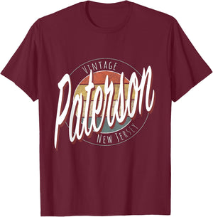 Vintage Paterson New Jersey T-Shirt - T-Shirt | Maroon