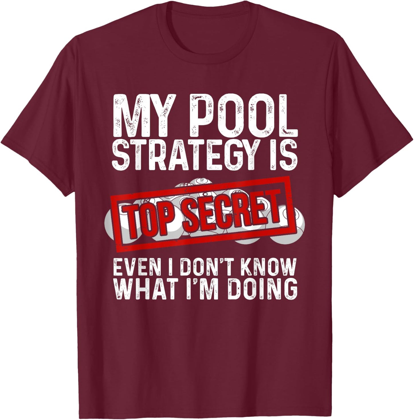 Funny Pool Player Billiards Gift Women Game Play T-Shirt - T-Shirt | Maroon