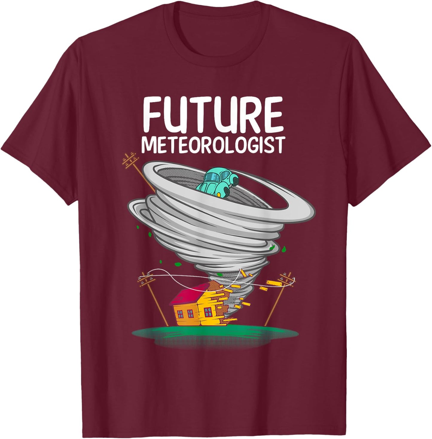 Funny Future Meteorologist Gift Kids Cool Meteorology T-Shirt - T-Shirt | Maroon