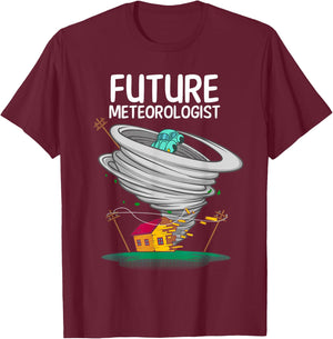 Funny Future Meteorologist Gift Kids Cool Meteorology T-Shirt - T-Shirt | Maroon