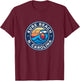 Kure Beach North Carolina NC Vintage Nautical Waves Design Men Women Girls Kids T-Shirt - T-Shirt | Maroon