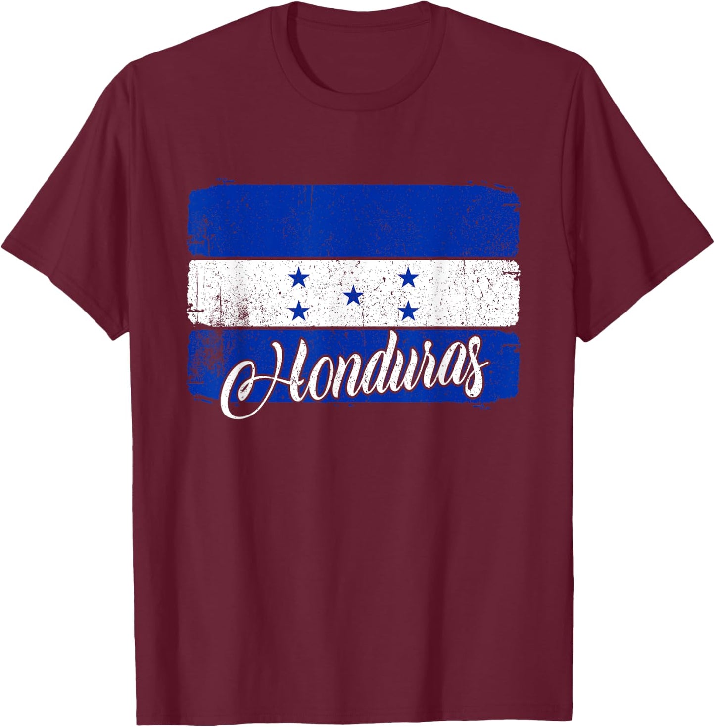 Honduras National Flag Honduras Flag T-Shirt - T-Shirt | Maroon