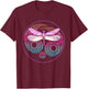 Yin Yang Hippie Dragonfly T-Shirt - T-Shirt | Maroon