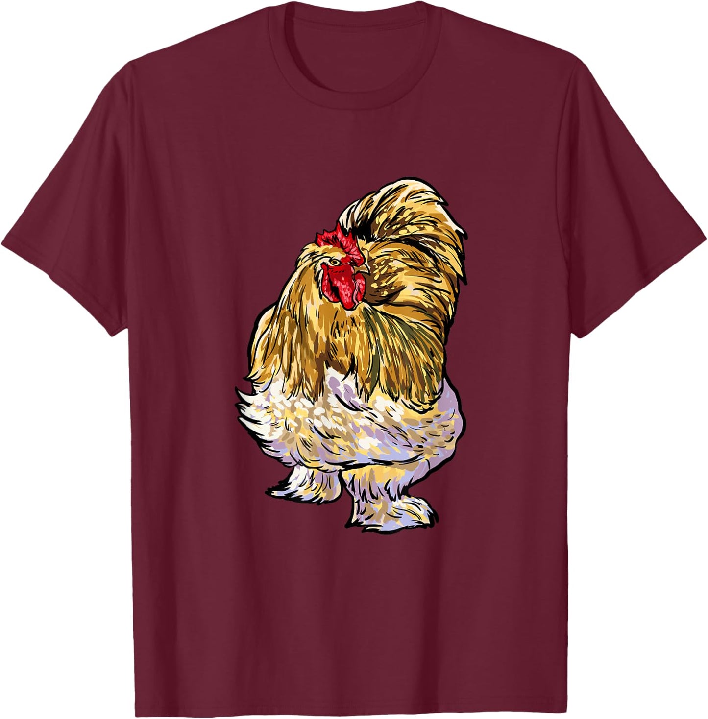 Cochin Chicken Lovers T-Shirt - T-Shirt | Maroon