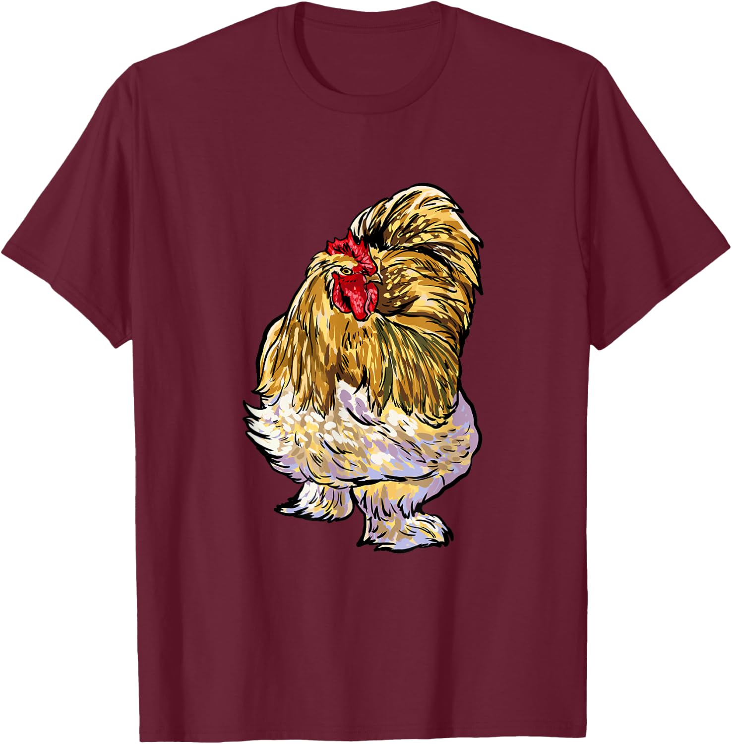 Cochin Chicken Lovers T-Shirt - T-Shirt | Maroon
