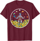 Cute Psychonaut Psychedelic Astronaut Space Sunflower Hippie T-Shirt - T-Shirt | Maroon