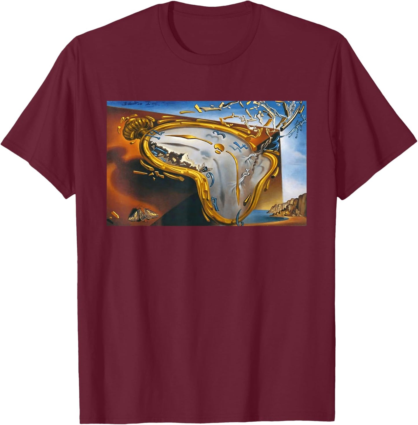 Famous Painting Illustration. T-Shirt - T-Shirt | Maroon