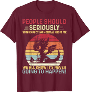 Vintage Dragon Seriously Dragon and Girls, Boy T-Shirt - T-Shirt | Maroon