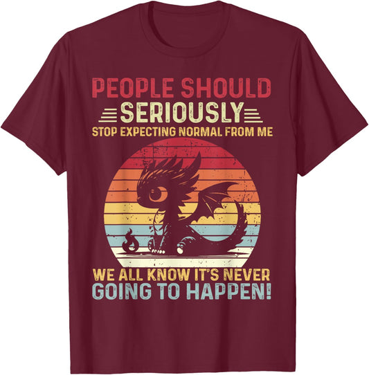 Vintage Dragon Seriously Dragon and Girls, Boy T-Shirt - T-Shirt | Maroon