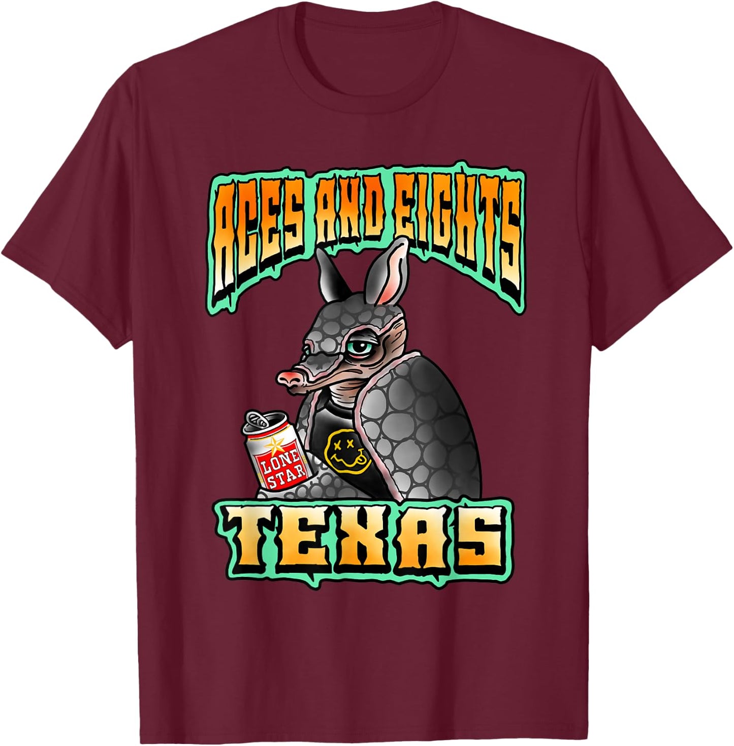 Punk Rock Armadillo T-Shirt - T-Shirt | Maroon