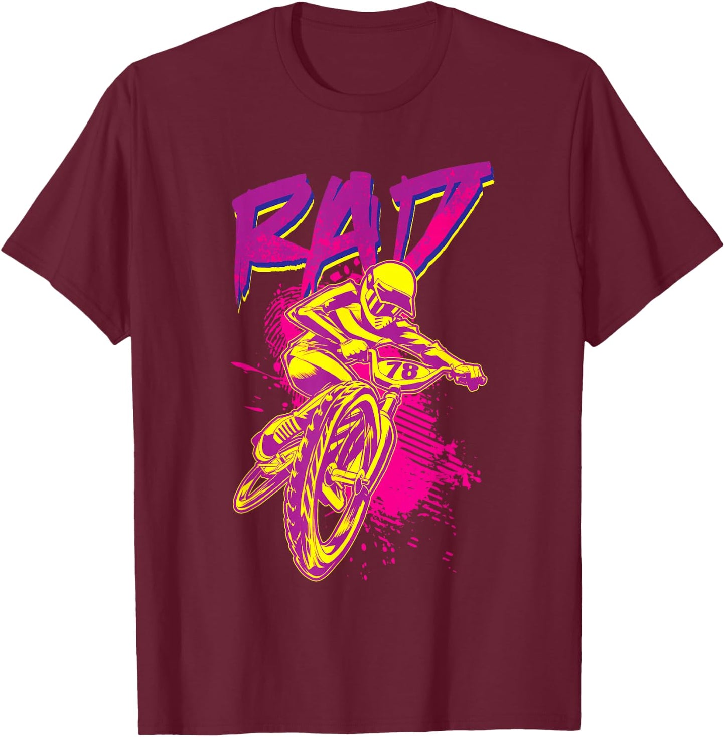 Rad BMX 80s T-Shirt - T-Shirt | Maroon