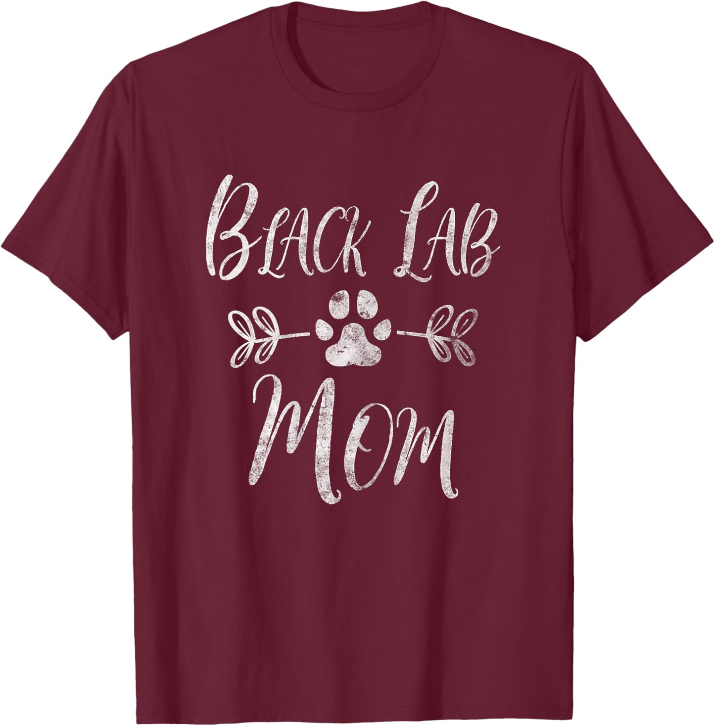 Black Lab Mom Shirt Labrador Retriever Lover Funny Dog Mom Women T-Shirt - T-Shirt | Maroon