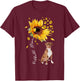 Sunflower Pitbull Mom Dog Lover Gifts T-Shirt - T-Shirt | Maroon