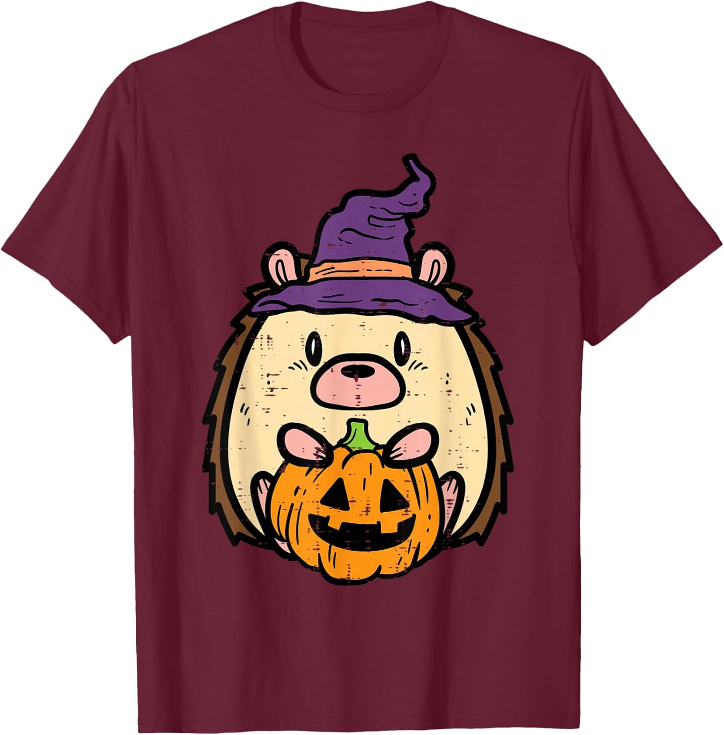 Halloween Hedgehog Fun Costume Girls Boys Kids Toddler Youth T-Shirt - T-Shirt | Maroon