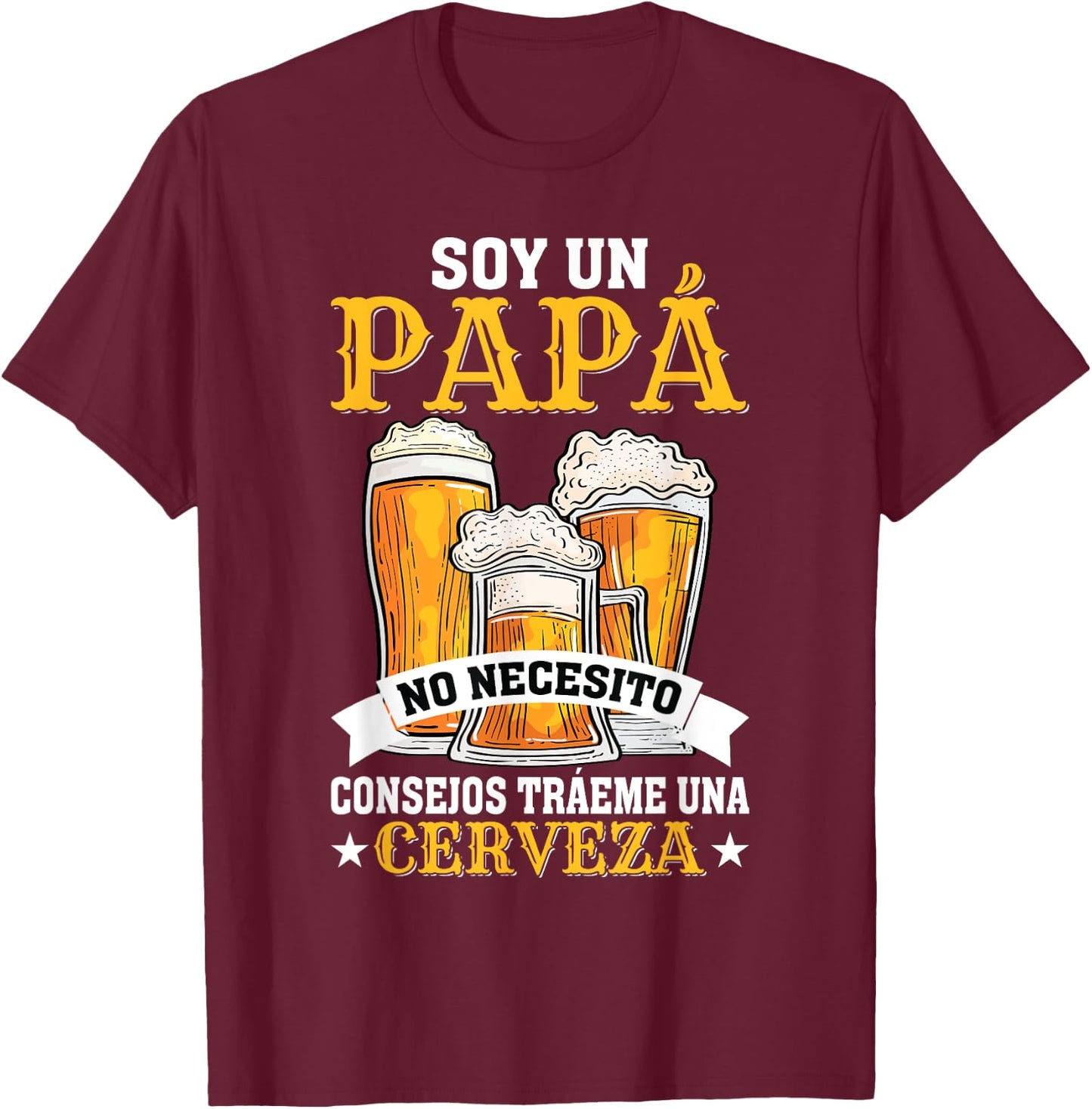 Camiseta Para Bebedores De Cerveza Divertida Para Papá T-Shirt - T-Shirt | Maroon