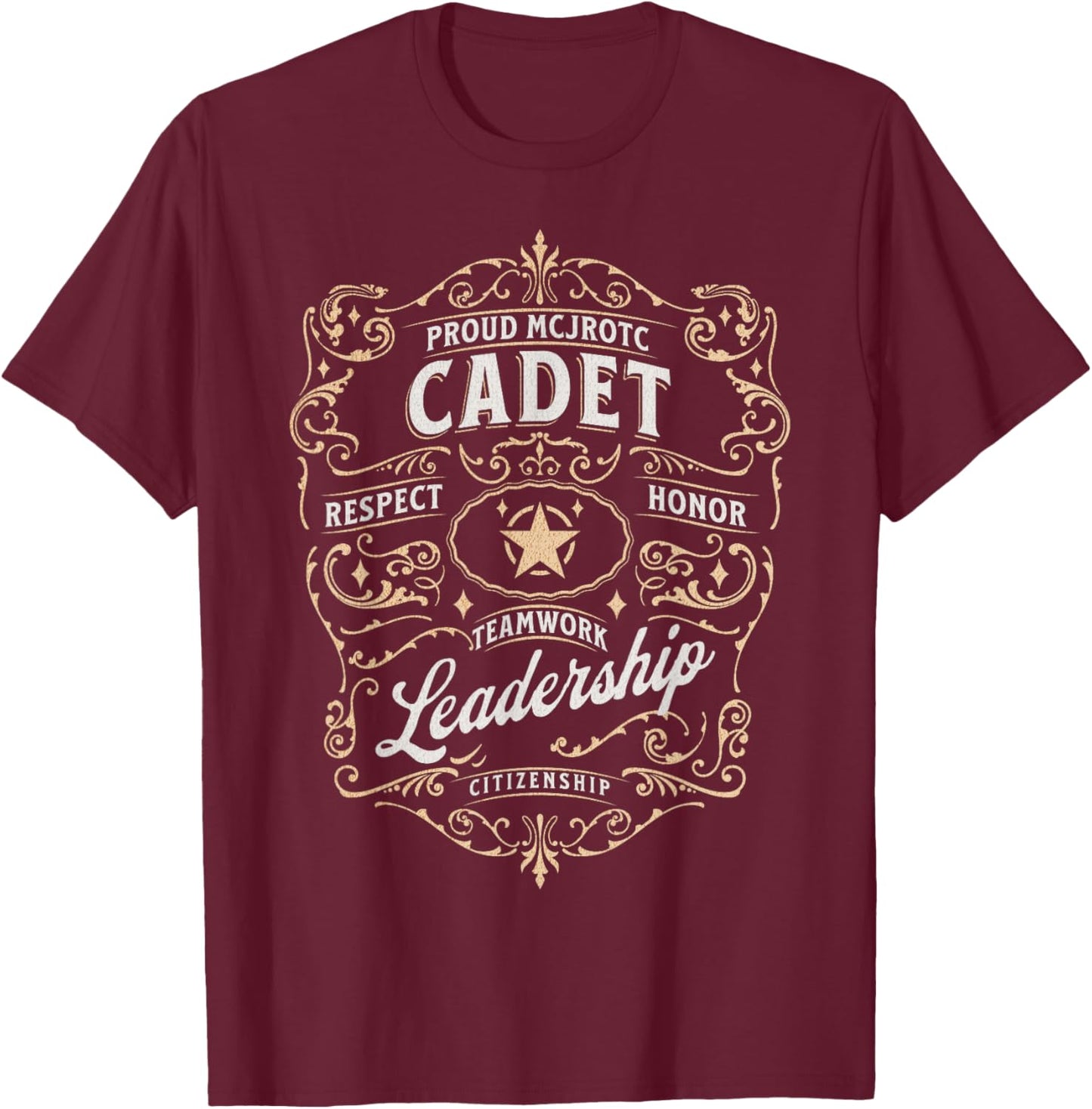 MCJROTC Cadet JROTC Leader Military Boys Girls MCJROTC T-Shirt - T-Shirt | Maroon