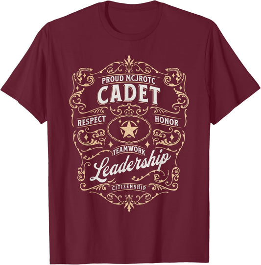 MCJROTC Cadet JROTC Leader Military Boys Girls MCJROTC T-Shirt - T-Shirt | Maroon