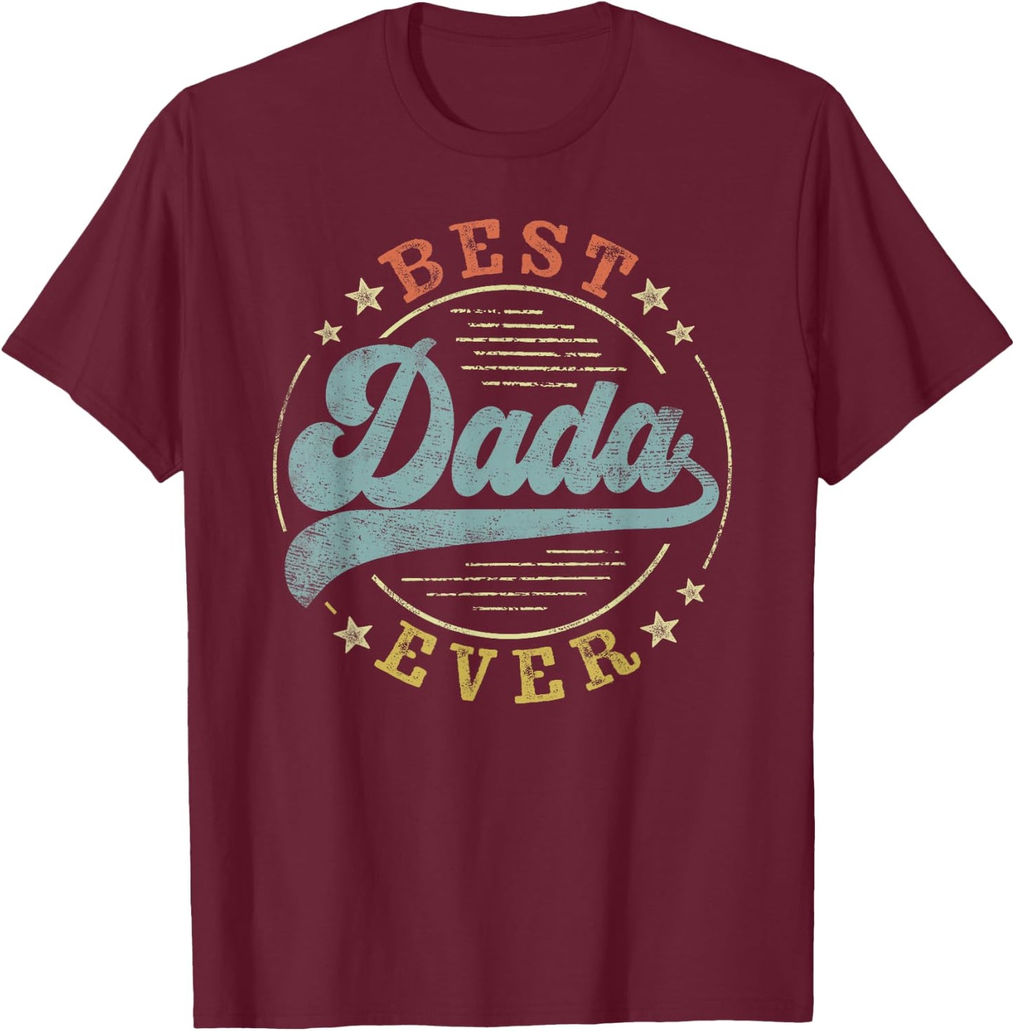 Best Dada Ever Father's Day Dada Gifts Vintage Emblem T-Shirt - T-Shirt | Maroon