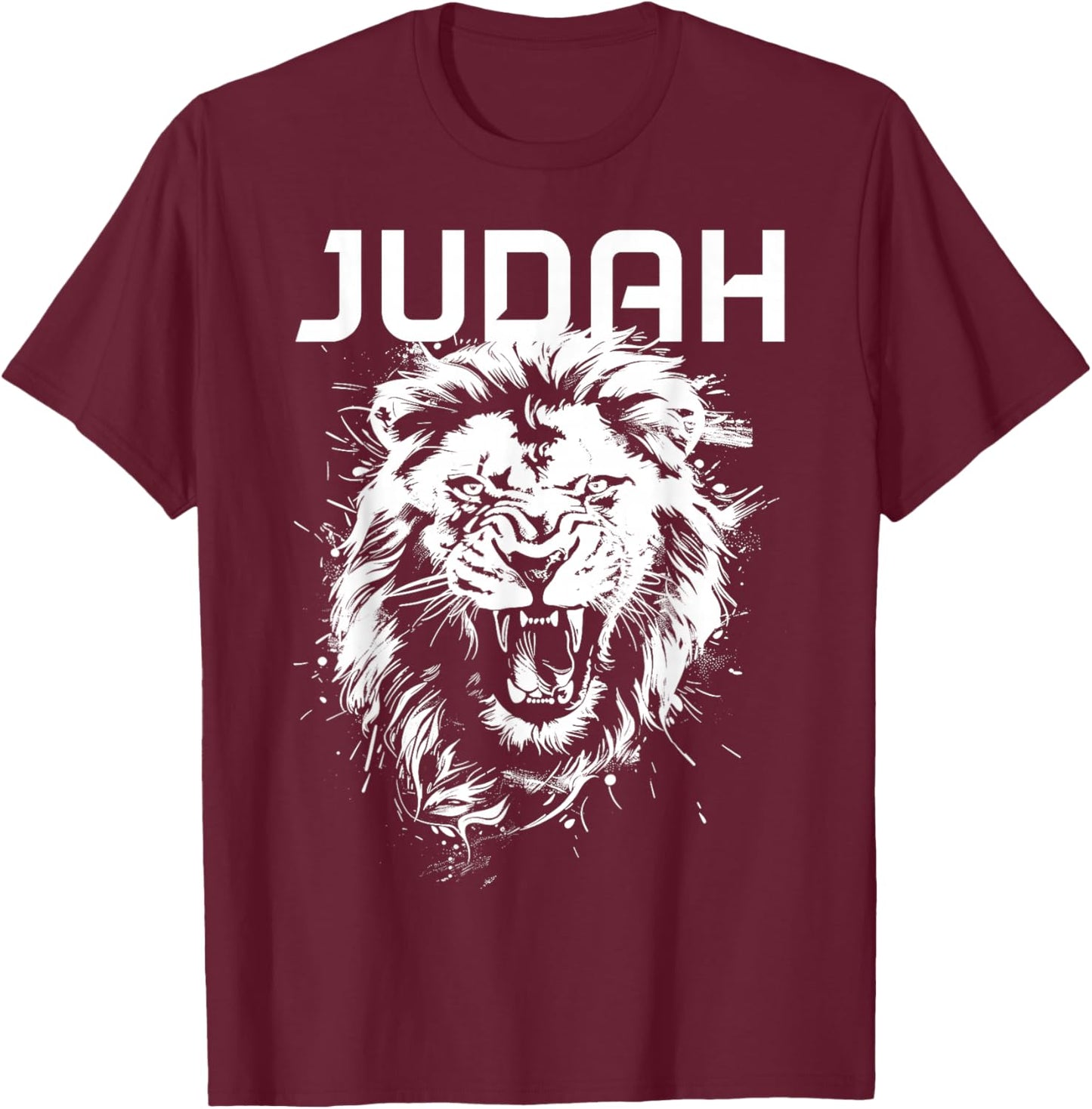 Lion Of Judah Hebrew Israelite Christian Jewish African YHWH T-Shirt - T-Shirt | Maroon