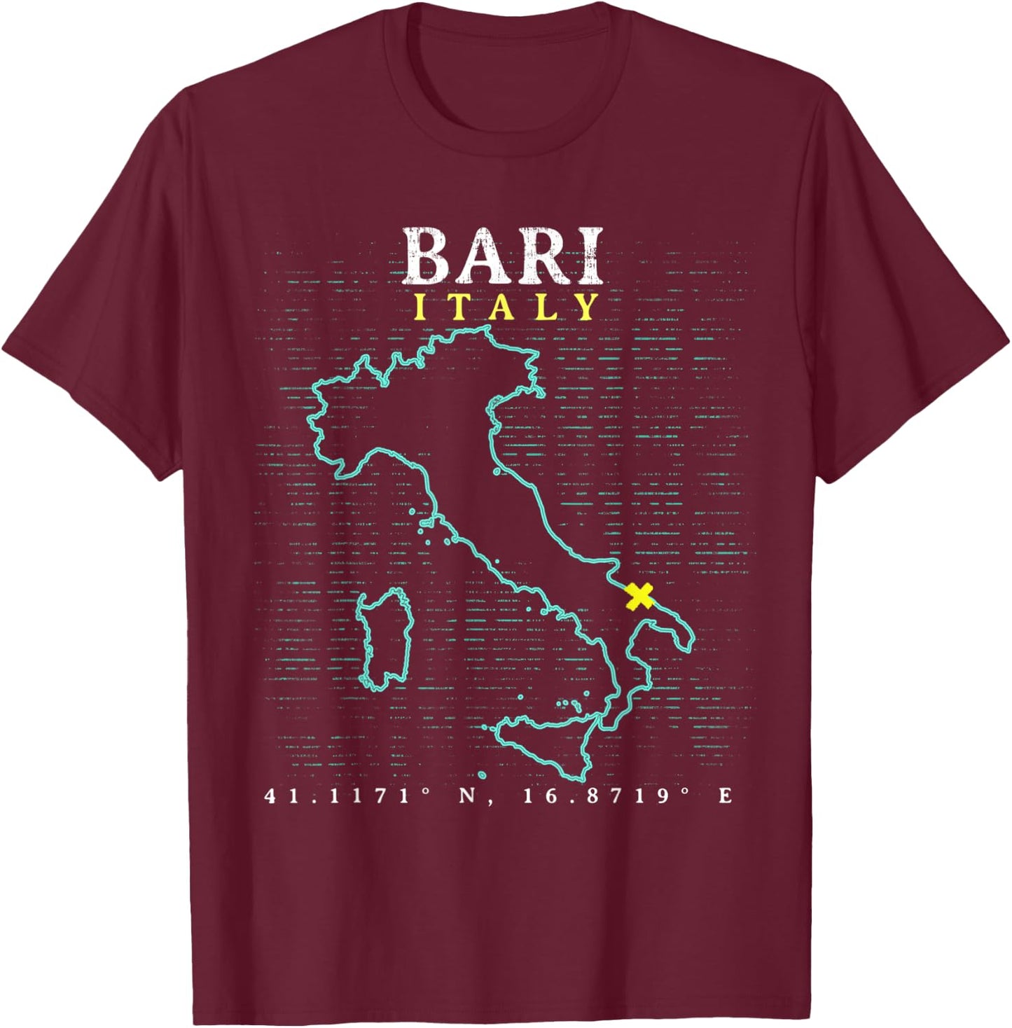 Italy Bari T-Shirt - T-Shirt | Maroon