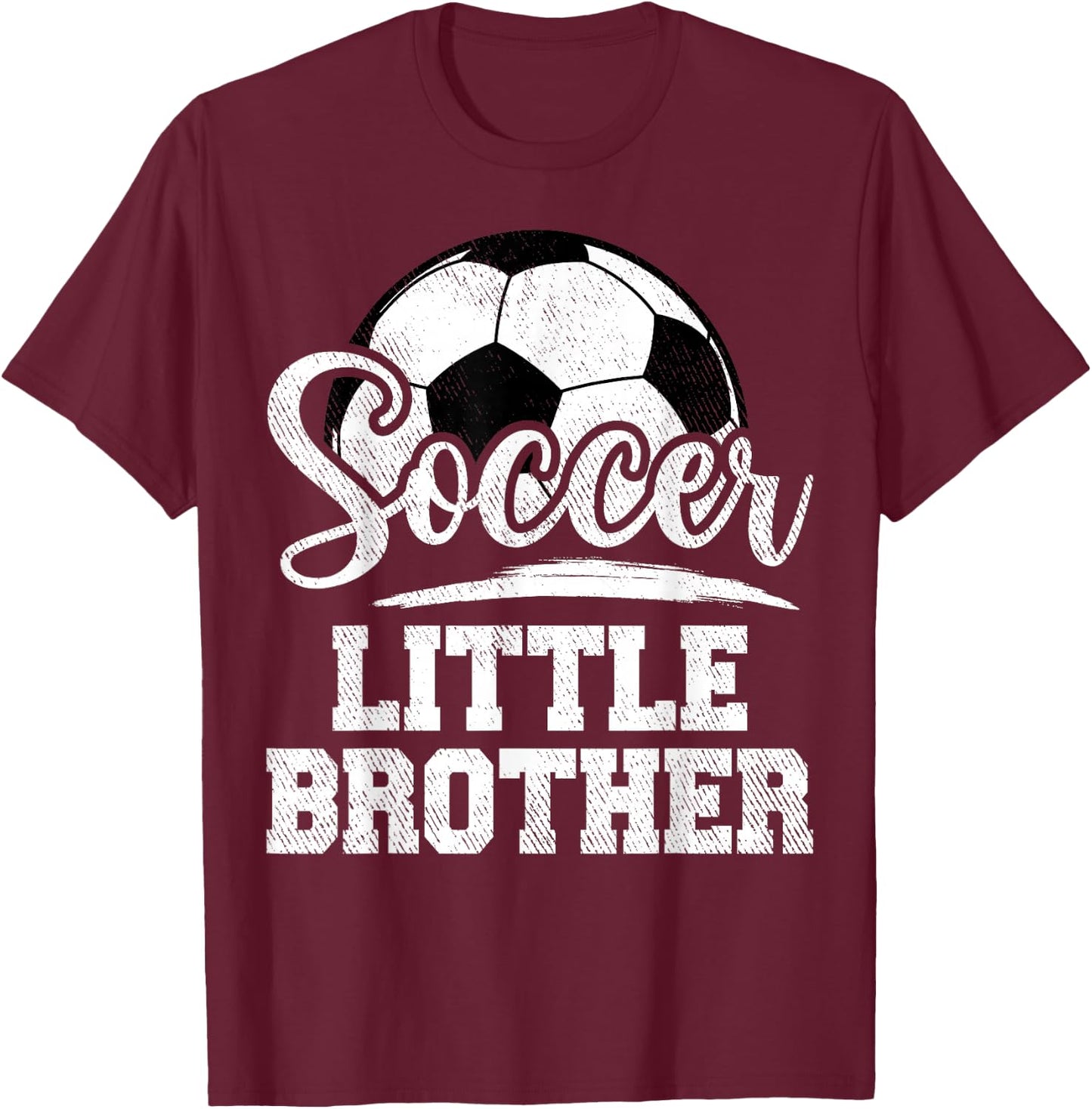 Soccer Little Brother Soccer Player Game Day T-Shirt - T-Shirt | Maroon