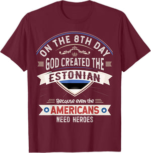 Estonia Flag Souvenirs for Estonians Men & Women T-Shirt - T-Shirt | Maroon
