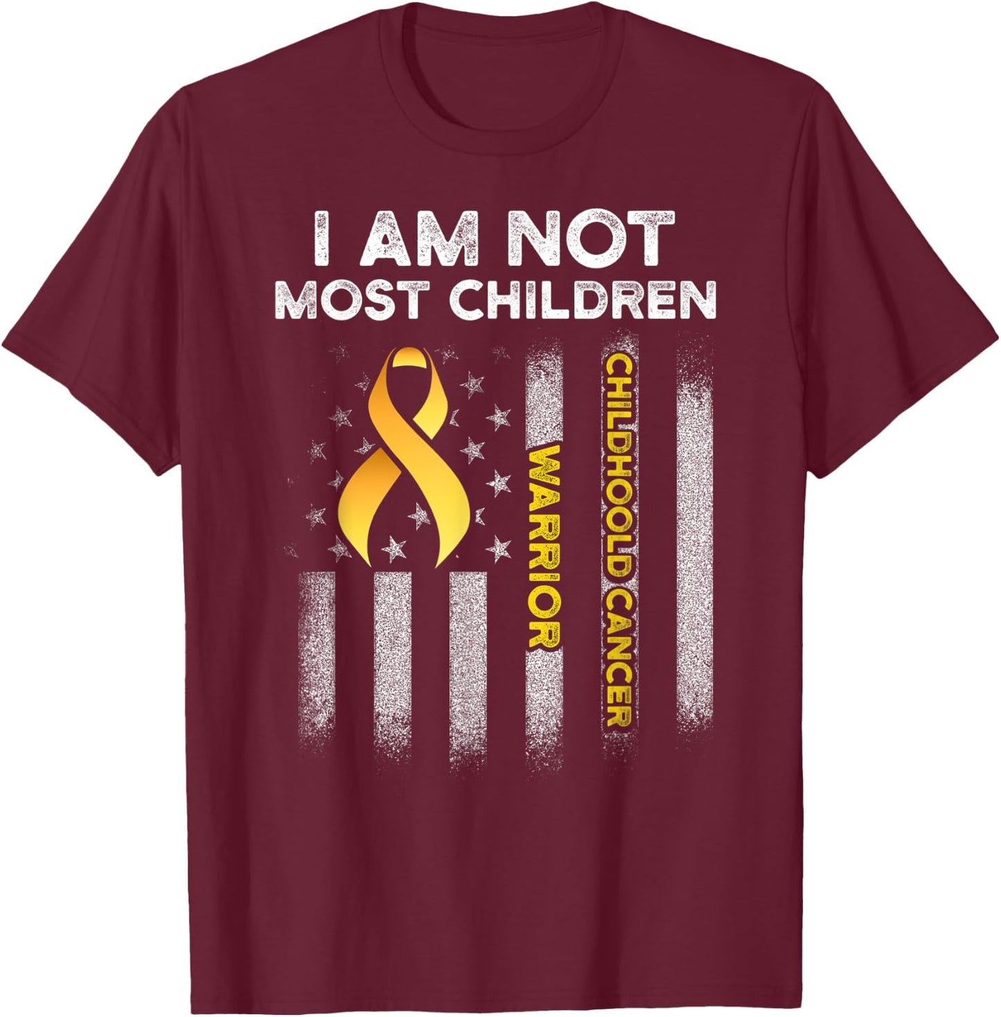 Childhood Cancer Survivor Most Child Support Warrior DA1 T-Shirt - T-Shirt | Maroon