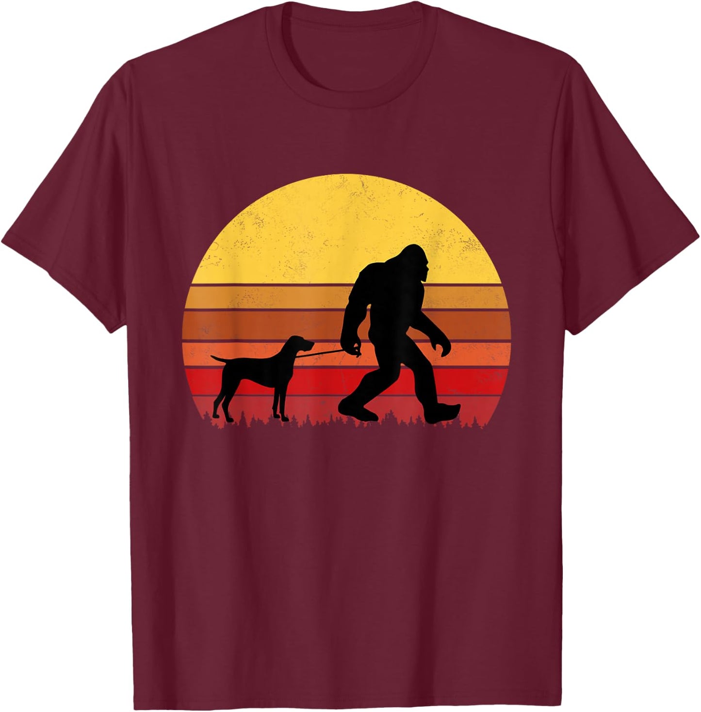 German Shorthaired Pointer Funny Retro Dog Design T-Shirt - T-Shirt | Maroon