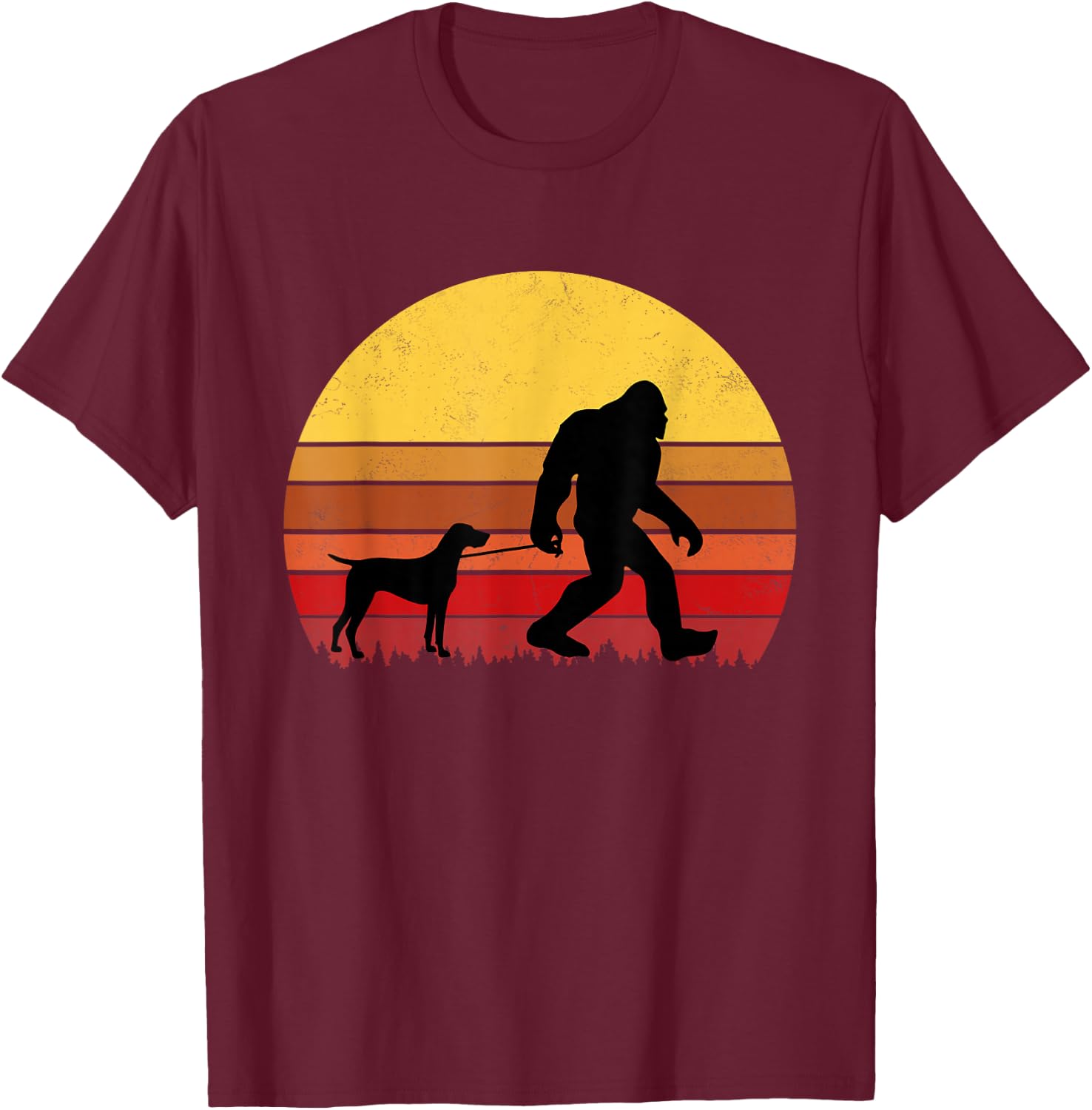 German Shorthaired Pointer Funny Retro Dog Design T-Shirt - T-Shirt | Maroon