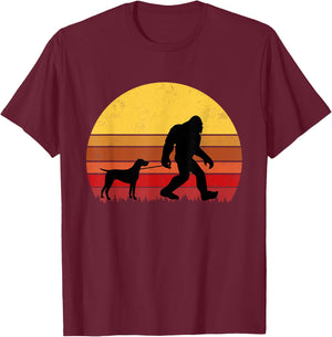 German Shorthaired Pointer Funny Retro Dog Design T-Shirt - T-Shirt | Maroon
