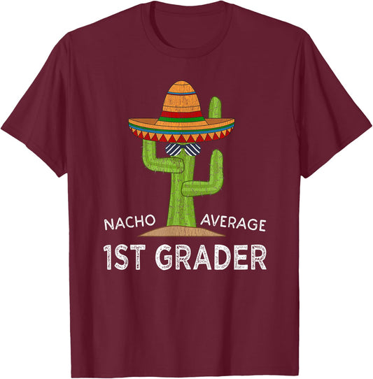 Fun First Grader Back To School | Funny 1st Grade Student T-Shirt - T-Shirt | Maroon