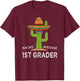 Fun First Grader Back To School | Funny 1st Grade Student T-Shirt - T-Shirt | Maroon