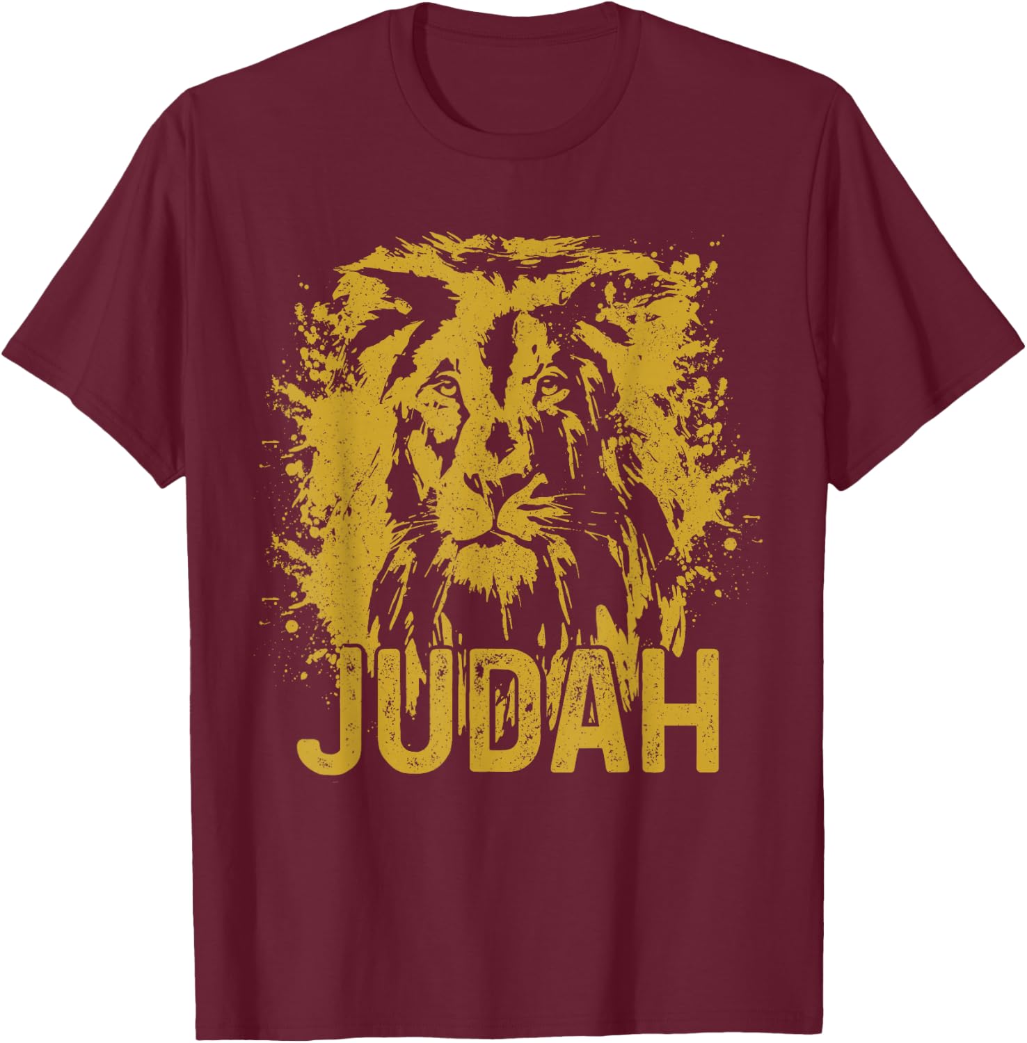 Lion Of Judah Rastafari Ethiopia Africa Reggae Lion T-Shirt - T-Shirt | Maroon